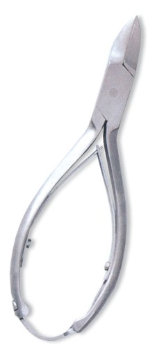 Nail Cutter, Double Spring w/lock. Mirror Finish.